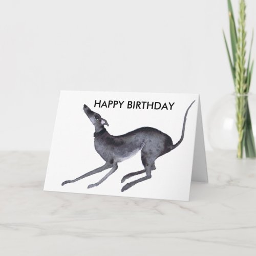 GREYHOUND HAPPY BIRTHDAY CARD