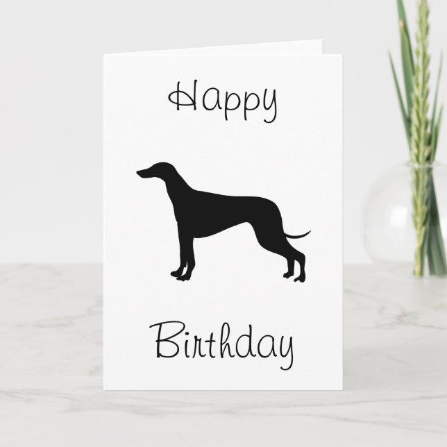 Greyhound Happy Birthday Card (Front)