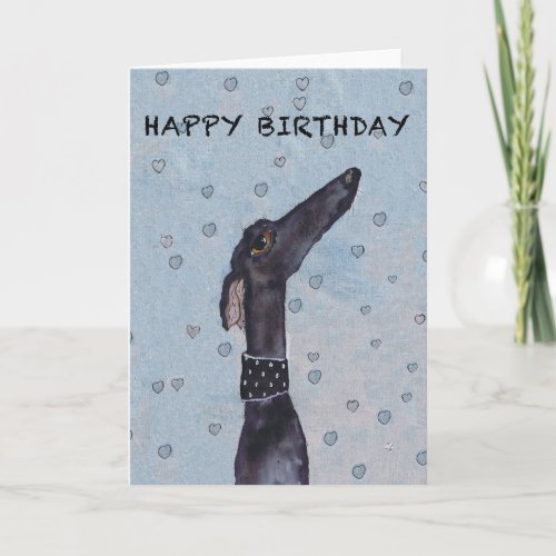 GREYHOUND happy birthday Card