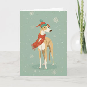 Greyhound Holiday Greeting Card