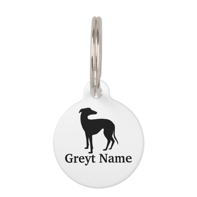Greyhound ID Standing Pet ID Tag (Front)