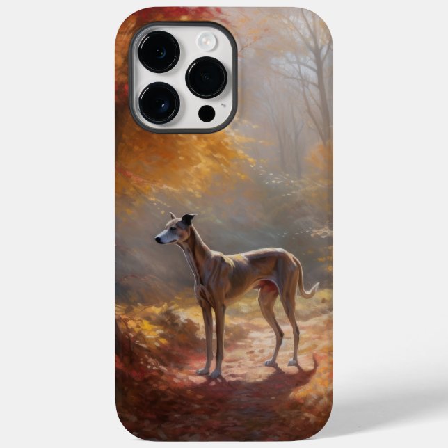 Greyhound in Autumn Leaves Fall Inspire Case-Mate iPhone Case (Back)