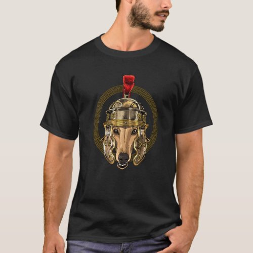 Greyhound In Roman Helmet Centurion Legionnaire Do T_Shirt