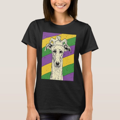 Greyhound Jester  Mardi Gras Dog Mom or Dad T_Shirt