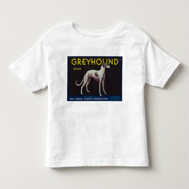 Greyhound Lemon LabelSan Dimas, CA Toddler T-shirt (Front)
