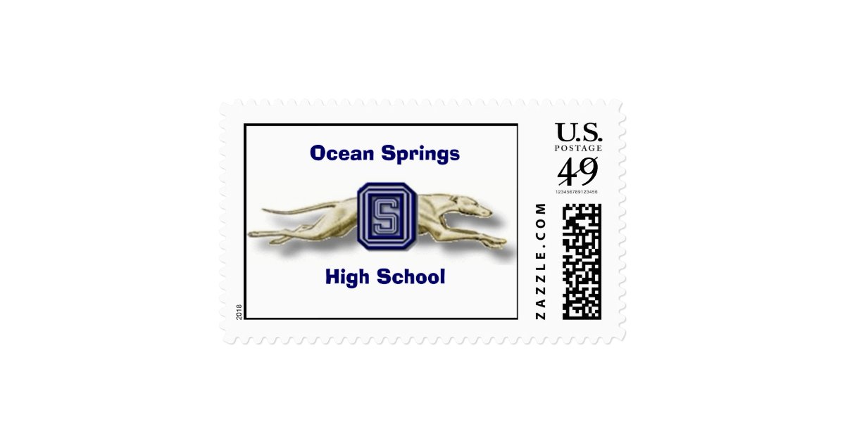 Greyhound Logo, Ocean Springs High School Postage Zazzle