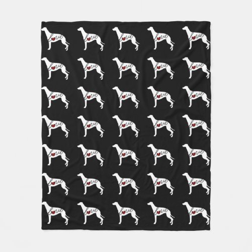 Greyhound Love Fleece Blanket