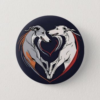 Greyhound Love Greyhounds Adoption Retired Racing  Button by Vintage_Bubb at Zazzle