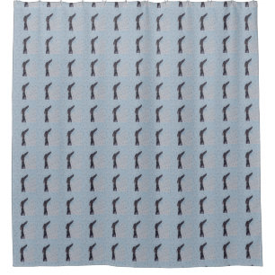 GREYHOUND LOVE SHOWER CURTAIN