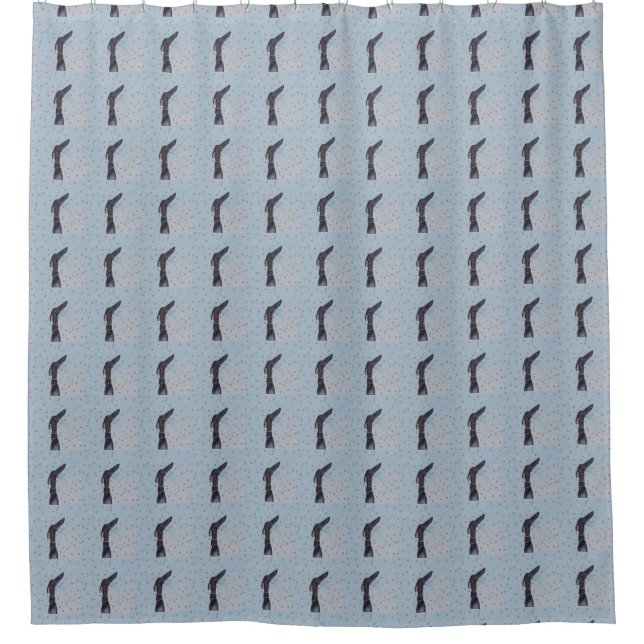GREYHOUND LOVE SHOWER CURTAIN (Front)