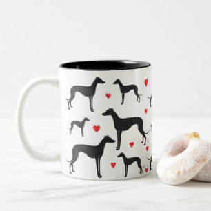 Greyhound Love Two-Tone Coffee Mug