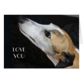 Greyhound Love You Card (Front Horizontal)