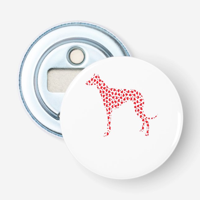 Greyhound Lover Valentine Gift Greyhound Dog Bottle Opener (Front)