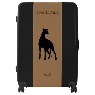 GREYHOUND luggage with custom name.