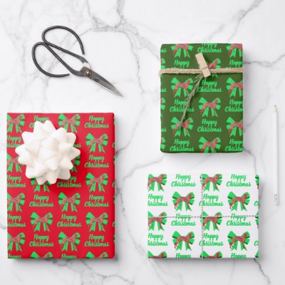 Greyhound Lurcher Christmas Dog &amp; Bow Wrapping Wrapping Paper Sheets