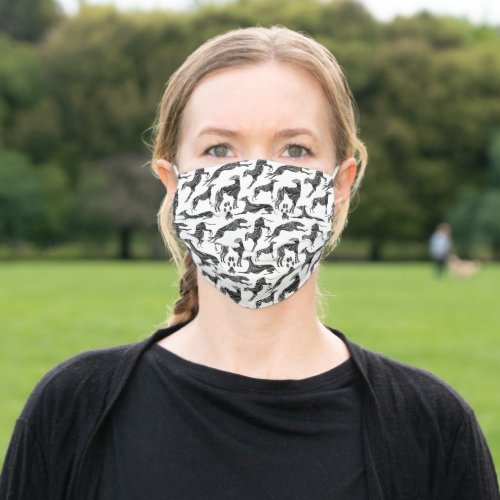 Greyhound Marble Silhouettes Adult Cloth Face Mask