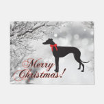 Greyhound Merry Christmas  Doormat