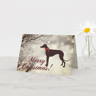 Greyhound Merry Christmas Greeting Card