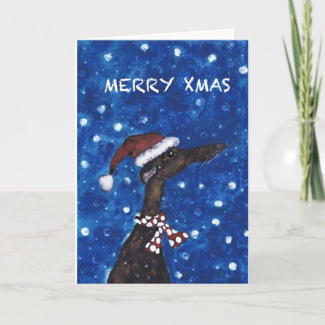 GREYHOUND MERRY XMAS HOLIDAY CARD (Front)