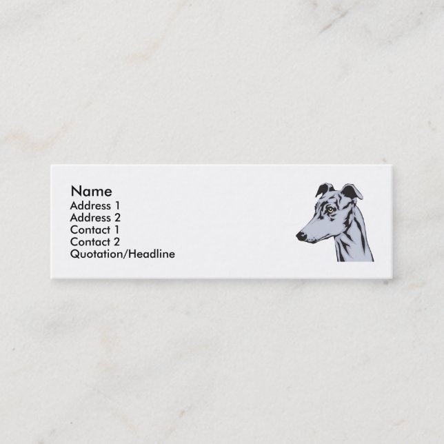 Greyhound Mini Business Card (Front)