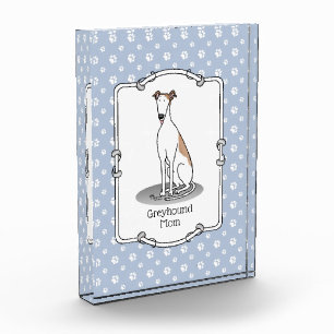 Greyhound Mom (fawn white) Cute Dog Mom Funny Acrylic Award