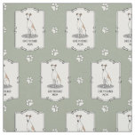 Greyhound Mom (fawn white) Cute Dog Mom Funny Fabric