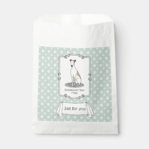 Greyhound Mom (fawn white) Cute Dog Mom Funny Favor Bag