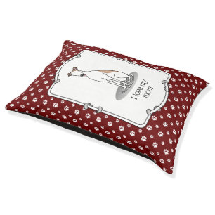 Greyhound Mom (fawn white) Cute Dog Mom Funny Pet Bed