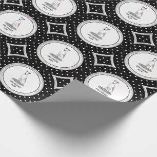 Greyhound Mom (fawn white) Cute Dog Mom Funny Wrapping Paper