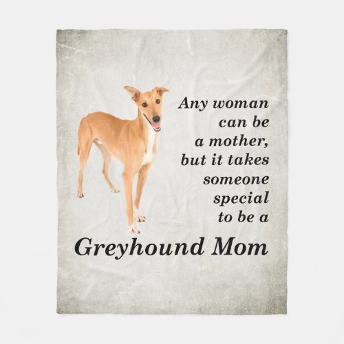 Greyhound Mom Fleece Blanket