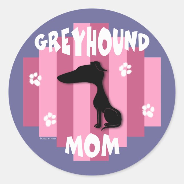 Greyhound Mom Stickers (Front)
