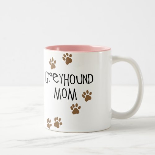 Greyhound Mom Two_Tone Coffee Mug