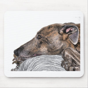 greyhound mouse pad