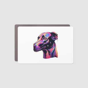 Greyhound Neon Design   Car Magnet
