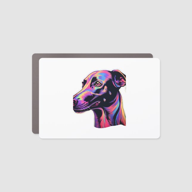 Greyhound Neon Design   Car Magnet (Front)