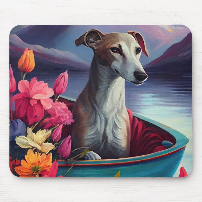 Greyhound on a Paddle: A Scenic Adventure Mouse Pad (Front)