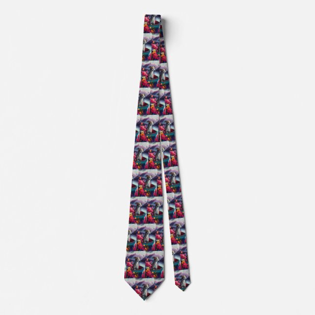 Greyhound on a Paddle: A Scenic Adventure Neck Tie (Front)