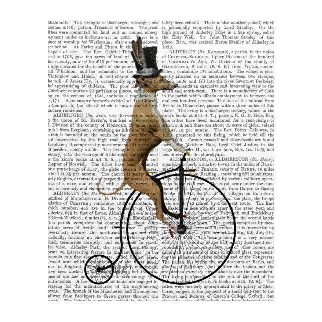 Greyhound on Black Penny Farthing Bike Acrylic Print (Front)