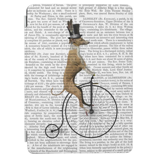 Greyhound on Black Penny Farthing Bike iPad Air Cover (Front)