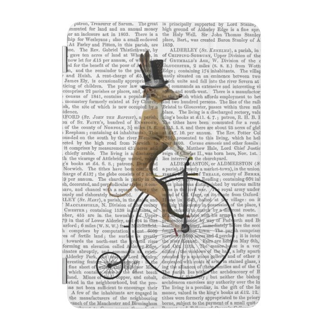 Greyhound on Black Penny Farthing Bike iPad Mini Cover (Front)