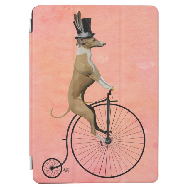 Greyhound on Black Penny Farthing iPad Air Cover (Front)