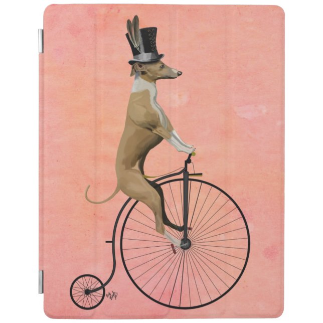 Greyhound on Black Penny Farthing iPad Air Cover (Front)