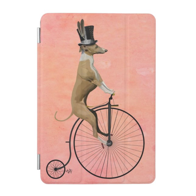 Greyhound on Black Penny Farthing iPad Mini Cover (Front)