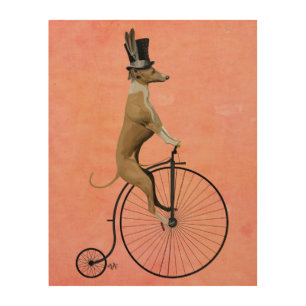 Greyhound on Black Penny Farthing Wood Wall Decor