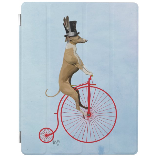 Greyhound on Red Penny Farthing iPad Air Cover (Front)