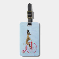 Greyhound on Red Penny Farthing