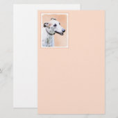 Greyhound Painting - Cute Original Dog Art (Front/Back)