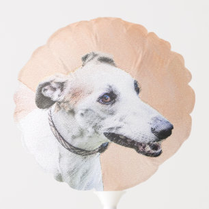 Greyhound Painting - Cute Original Dog Art Balloon