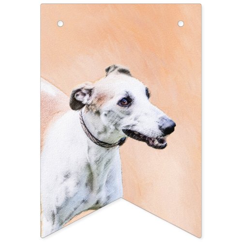 Greyhound Painting _ Cute Original Dog Art Bunting Flags