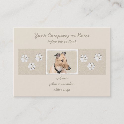 Greyhound Painting _ Cute Original Dog Art Business Card